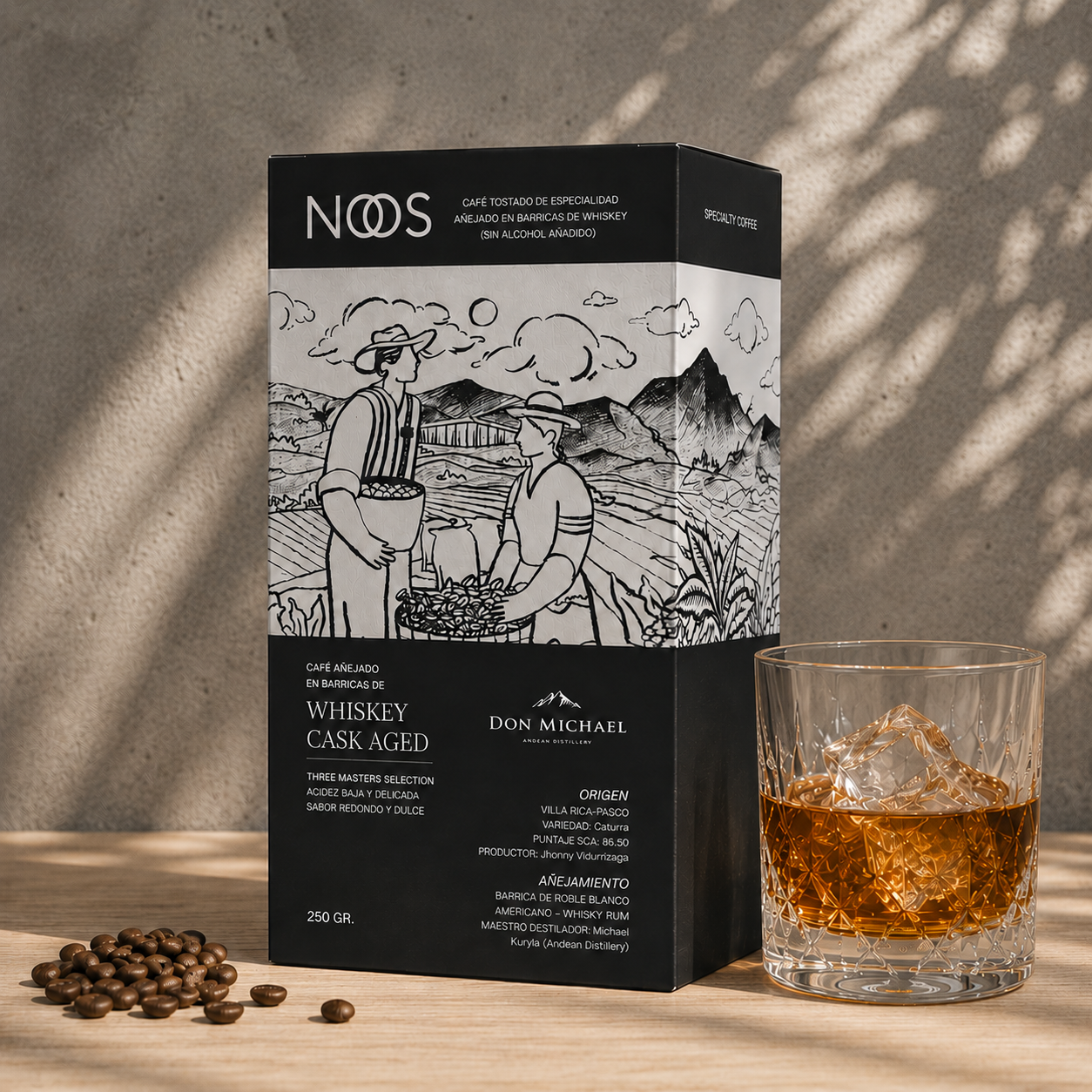 PRE -VENTA: Café Three Masters · Whiskey Cask Aged